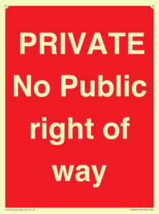 PRIVATE No Public right of way